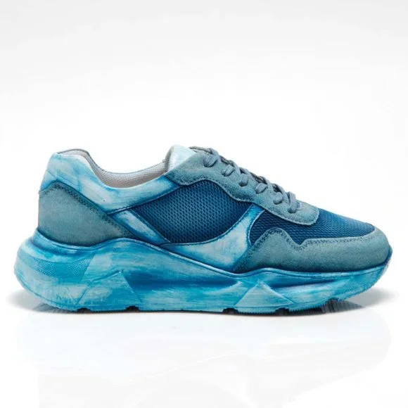 🎉LAST CHANCE🎉 FREE PEOPLE Let's Wander Washed Sneakers / Boardwalk Blue - Picture 11 of 16